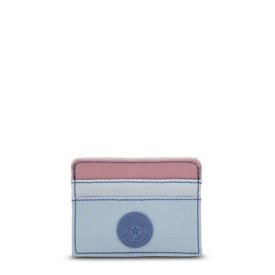 Kipling Cardy Card Holder Bags Light Blue Pink Block | AU 2054BE